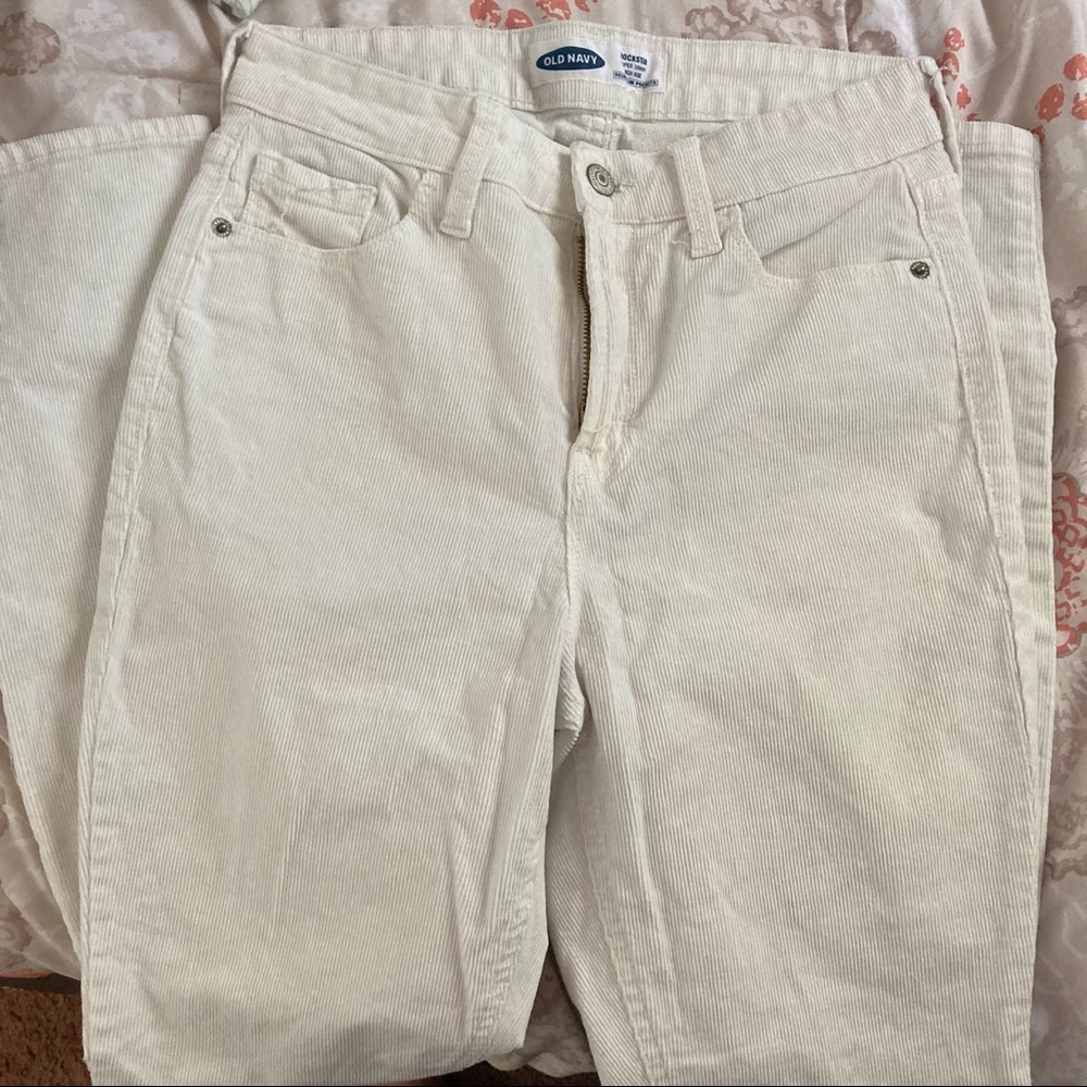 White high rise skinny jeans